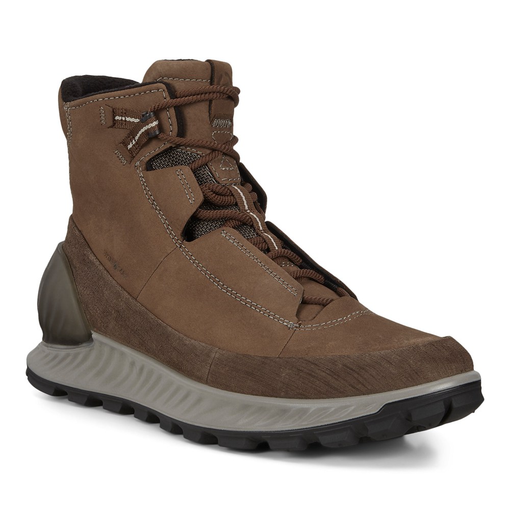 ECCO Mens Outdoor Shoes Brown - Exostrike Mid - EUW-827941